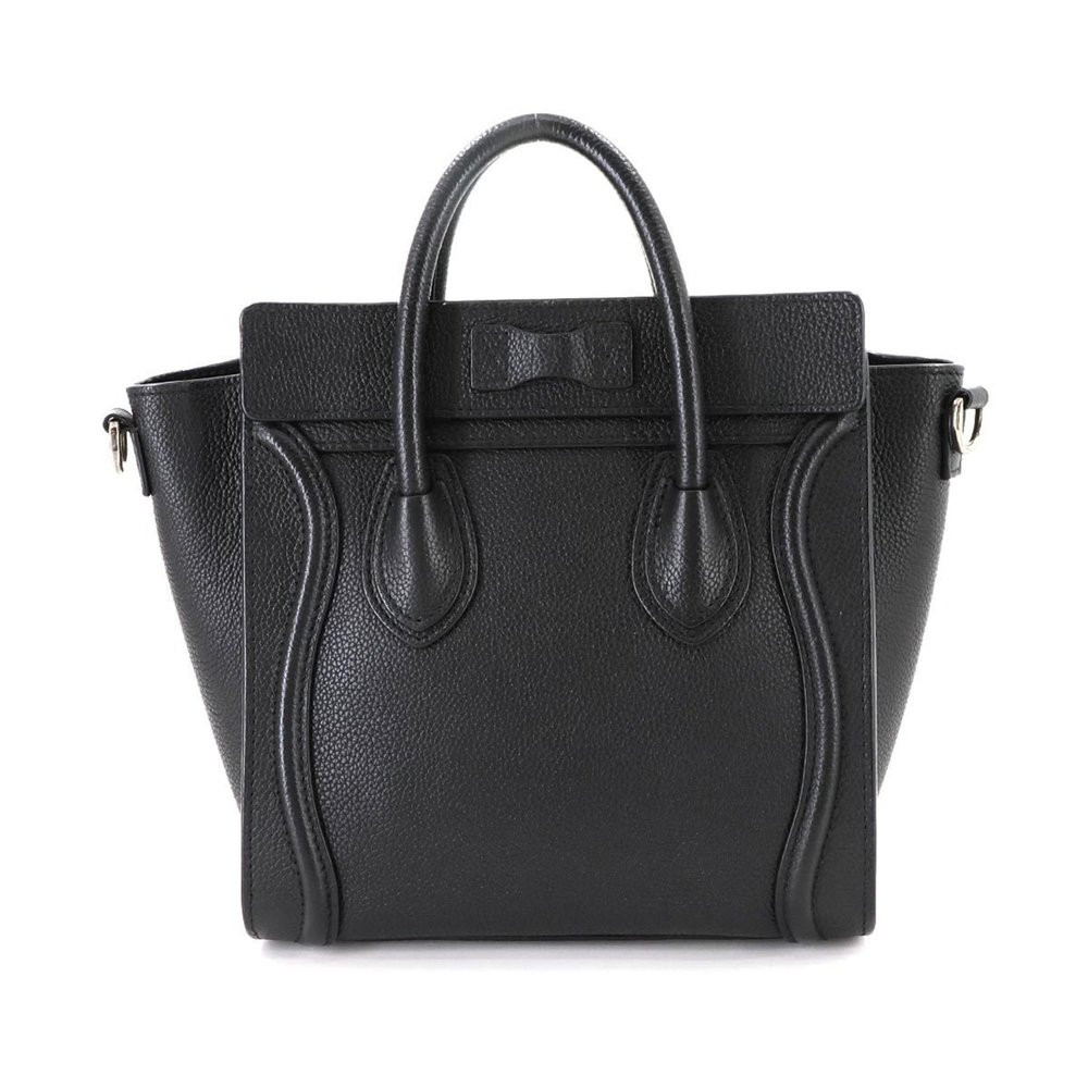 Celine Luggage Nano Shopper 2-way hand/shoulder bag in black leather with sil... - Picture 2 of 10